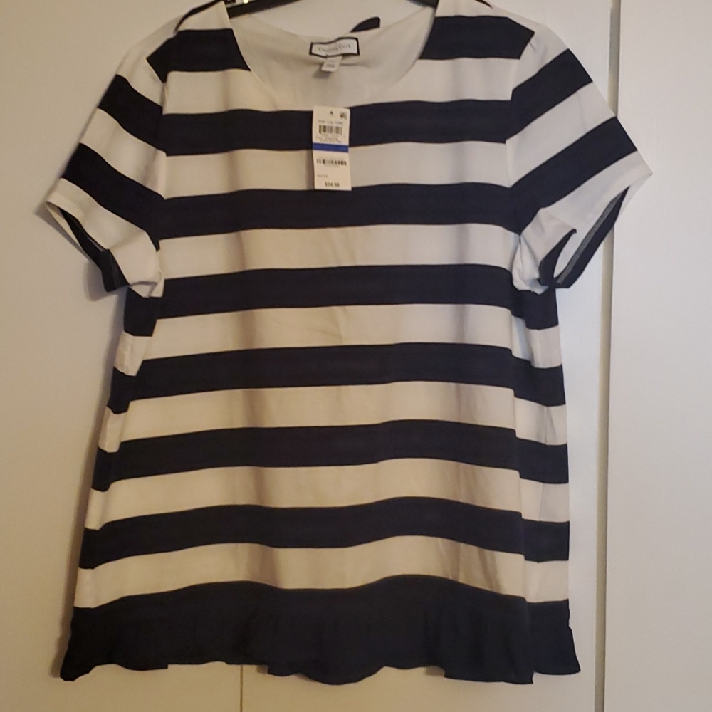 Charter club striped swing top NWT